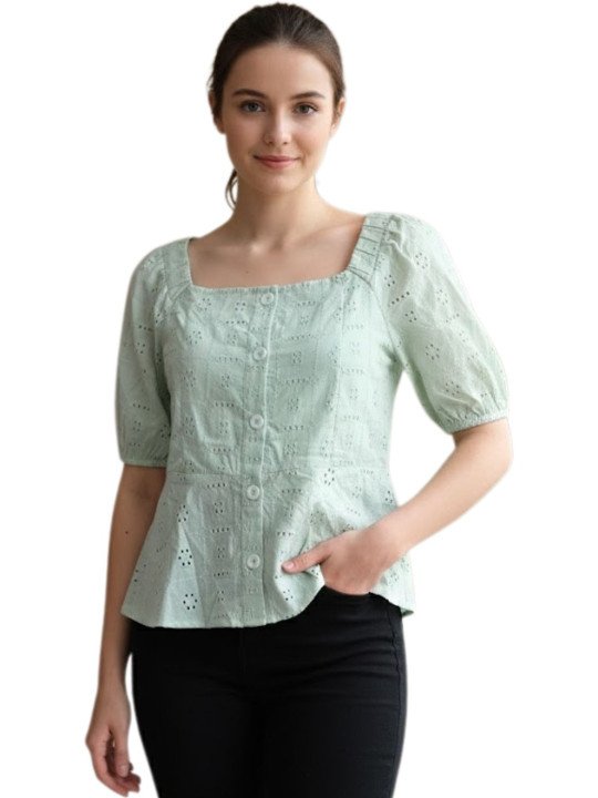 Cotton Schiffli short Top - Image 6