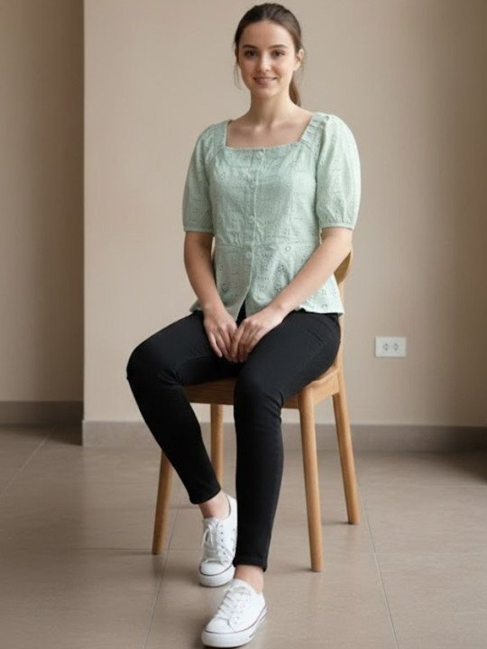 Cotton Schiffli short Top - Image 7