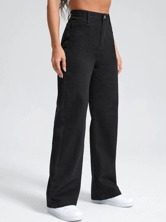 Women Jean Wide Leg High-Rise Stretchable Jeans - Image 2