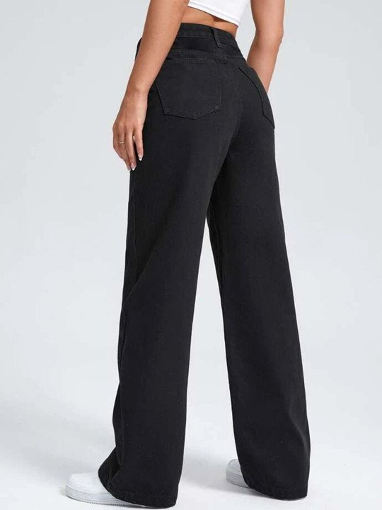 Women Jean Wide Leg High-Rise Stretchable Jeans - Image 4
