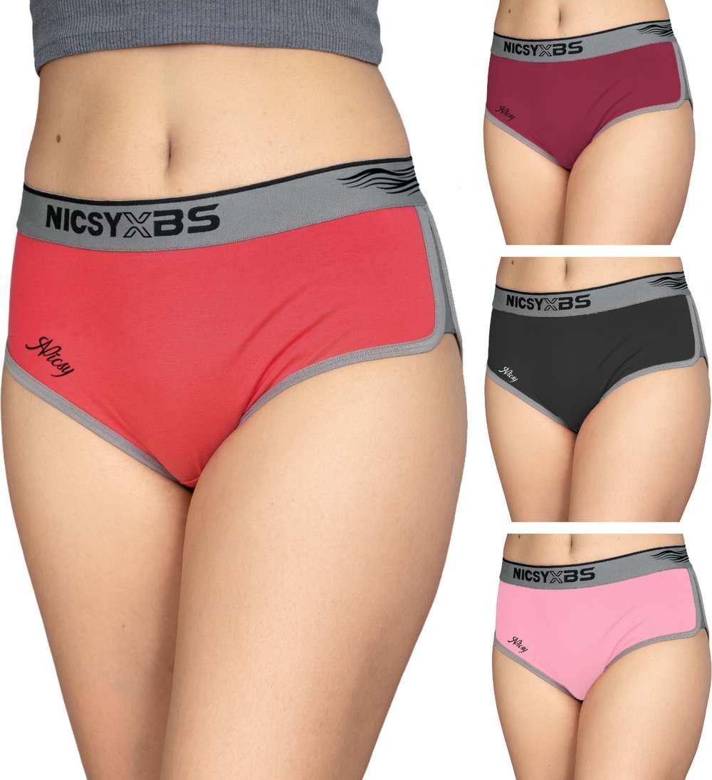 Nicsy Pack of 4 Women Hipster Multicolor Panty