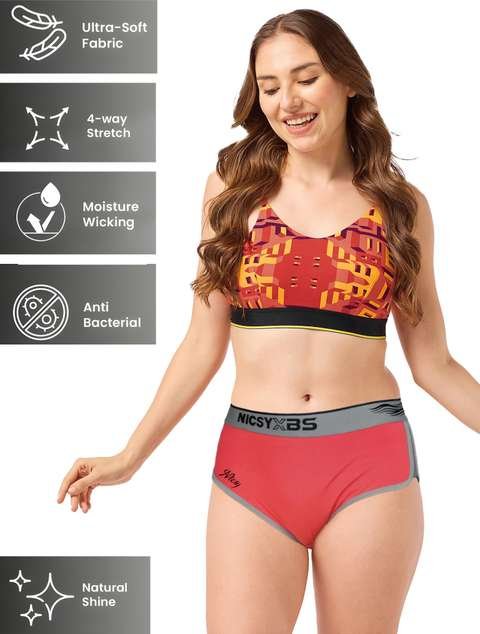 Nicsy Pack of 4 Women Hipster Multicolor Panty - Image 5