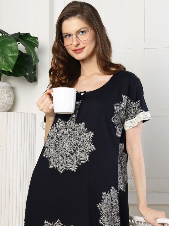 Printed Maxi Nightdress - Image 2