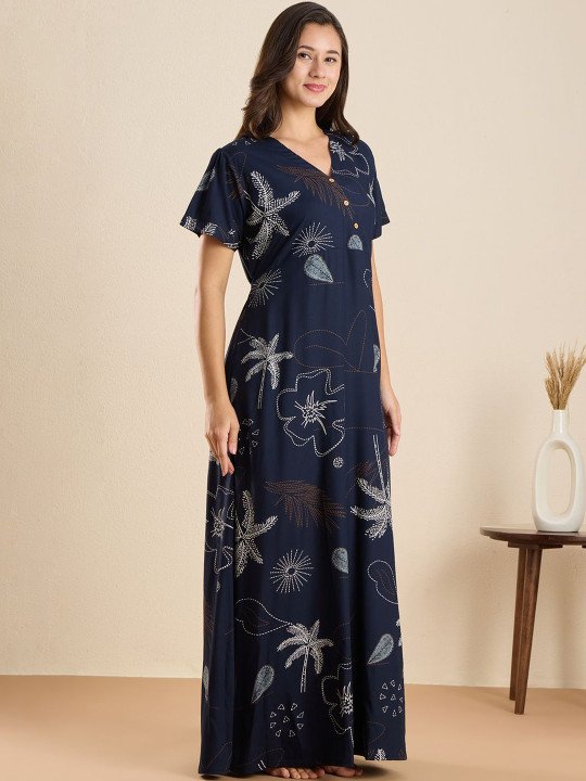 Printed Maxi Nightdress - Image 3