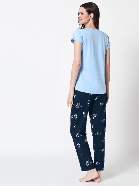 Typography Printed Pure Cotton Night Suit - Image 6