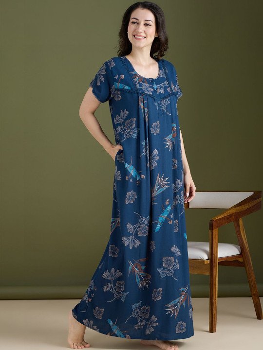Printed Maxi Nightdress - Image 2