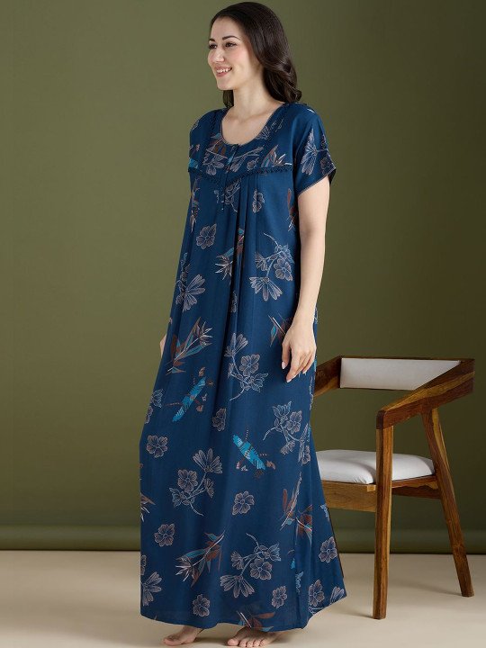 Printed Maxi Nightdress - Image 3