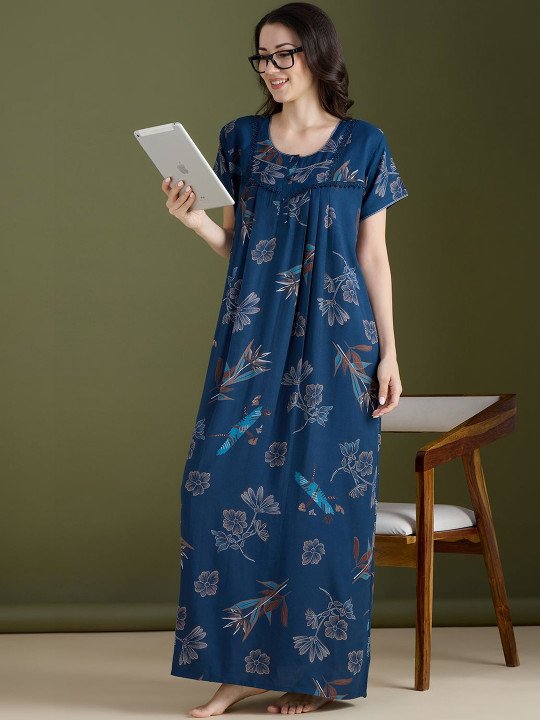 Printed Maxi Nightdress - Image 4