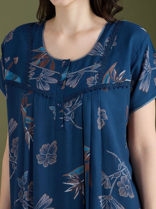 Printed Maxi Nightdress - Image 7
