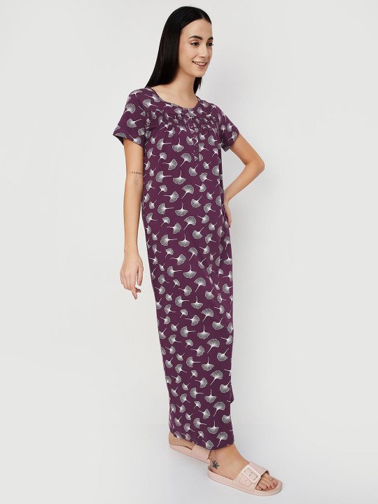 Max Women Floral Printed Nightgown - Image 4