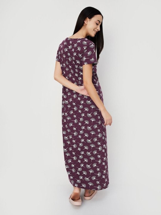 Max Women Floral Printed Nightgown - Image 5