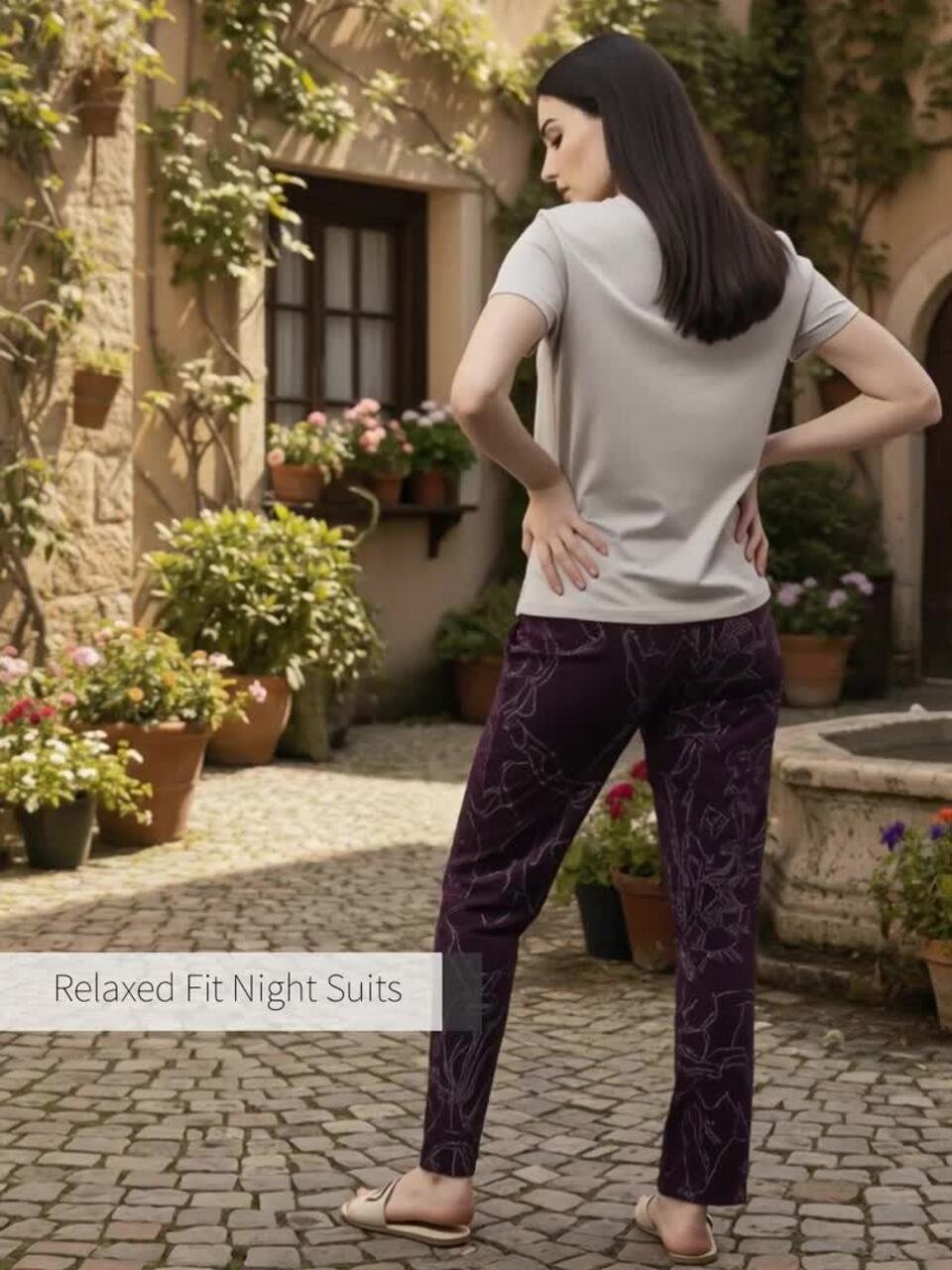Women Printed Night suit - Image 3