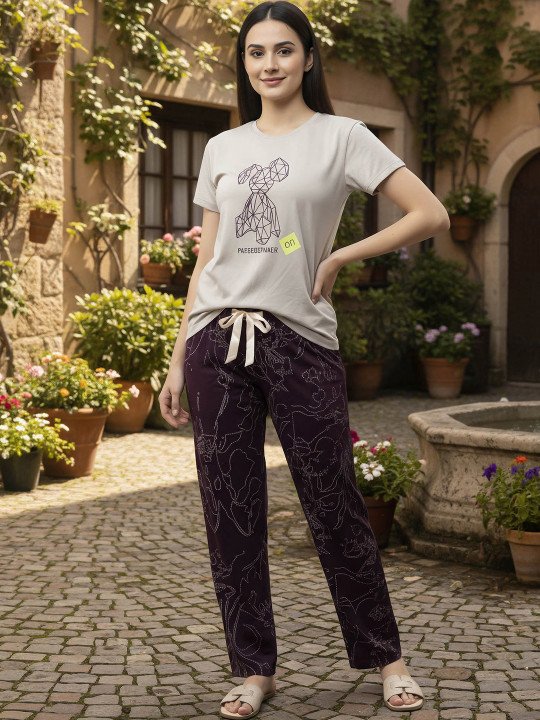 Women Printed Night suit - Image 6