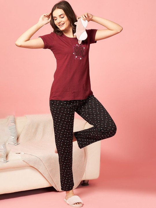 Women Printed Night suit - Image 5