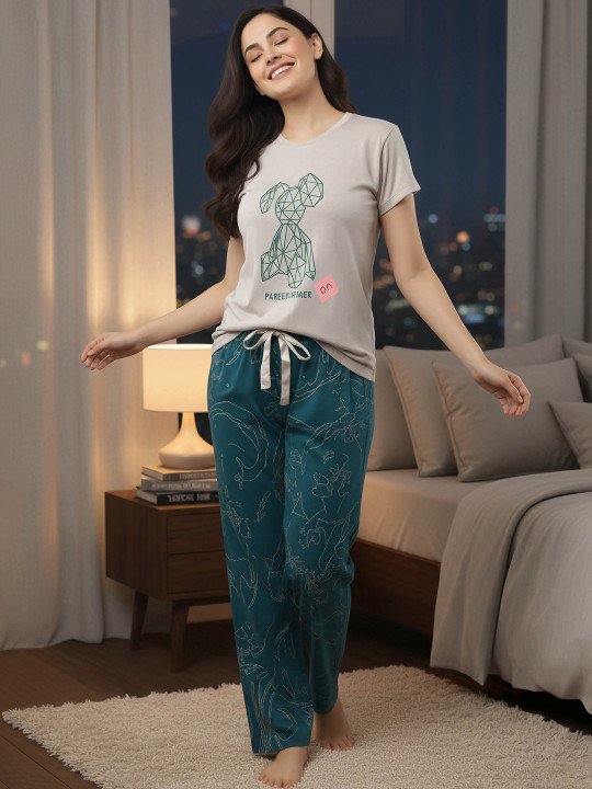 Women Printed Night suit