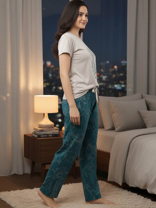 Women Printed Night suit - Image 4