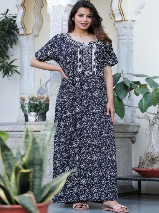 Printed Maxi Nightdress - Image 4