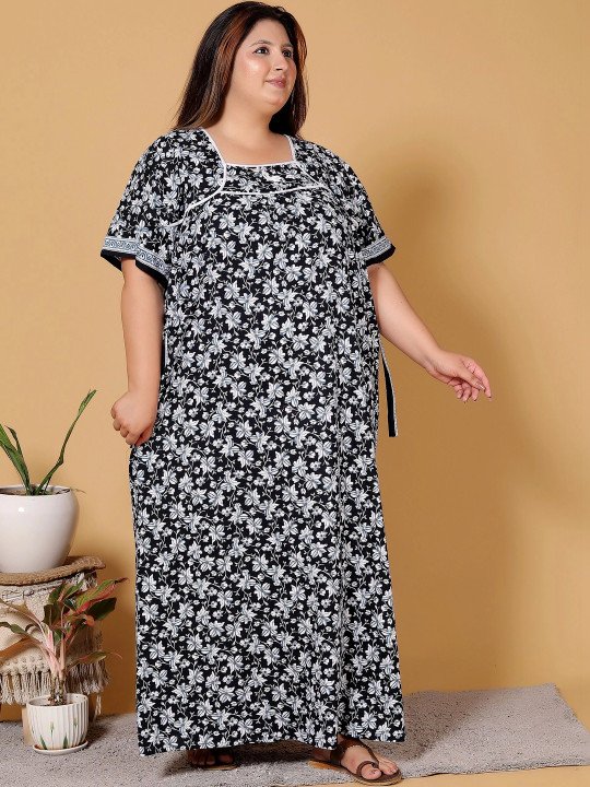 Printed Maxi Nightdress - Image 3