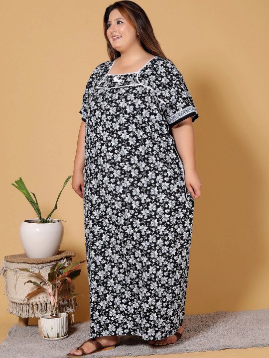 Printed Maxi Nightdress - Image 4