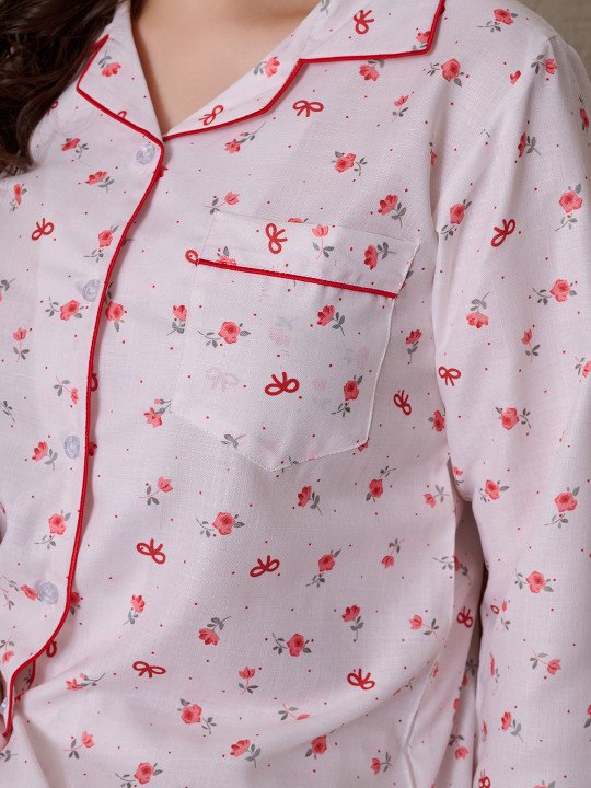 Women Printed Night suit - Image 2