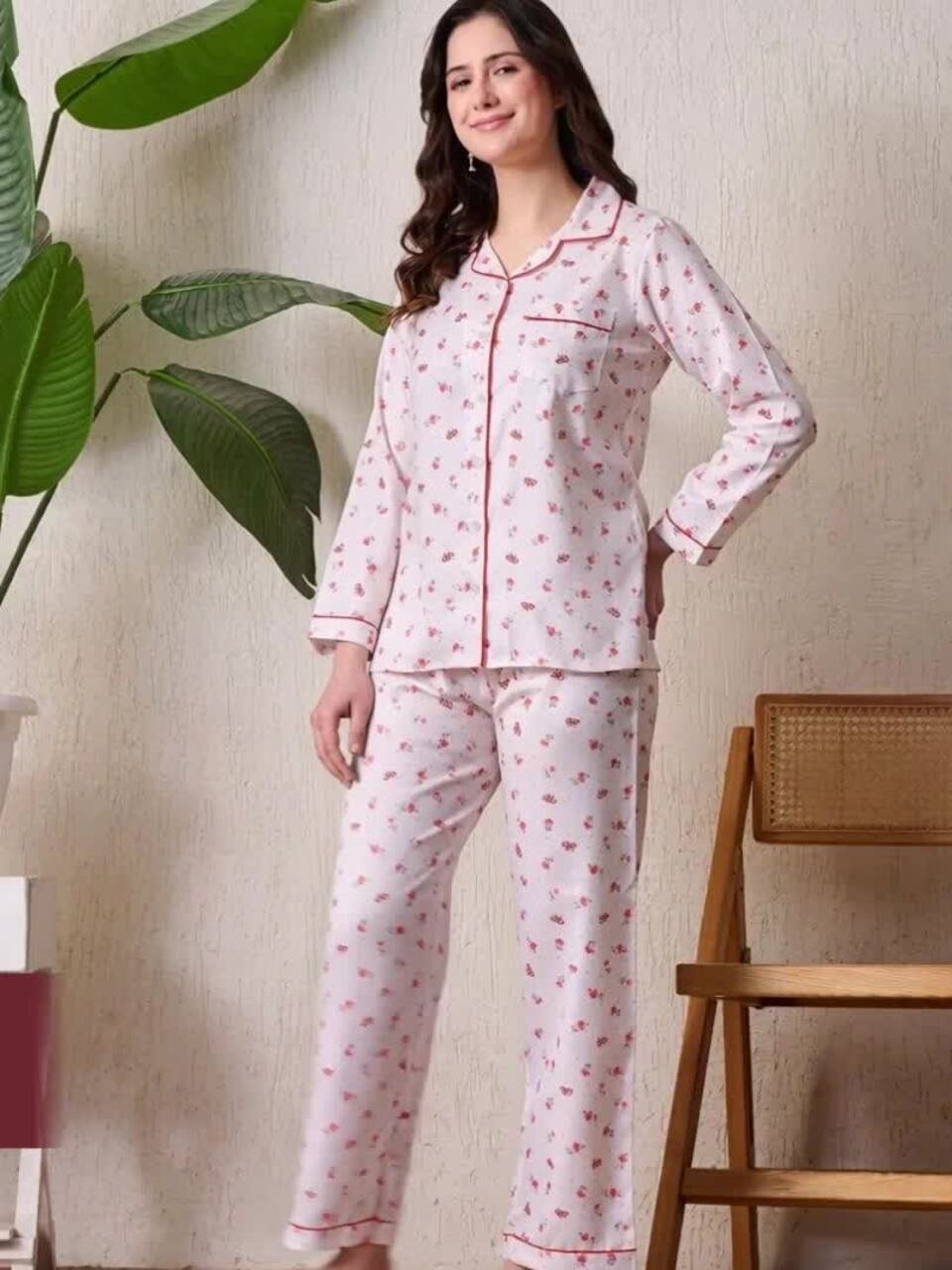 Women Printed Night suit - Image 3