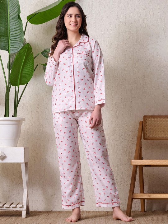 Women Printed Night suit - Image 5
