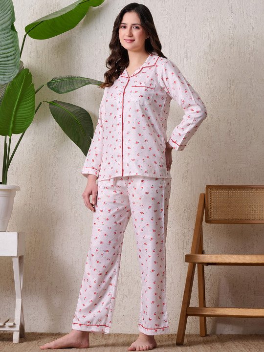 Women Printed Night suit - Image 6