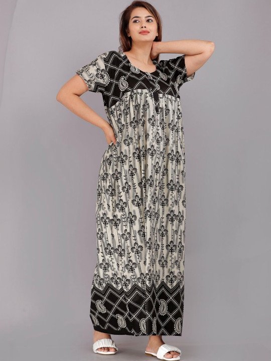 Printed Maxi Nightdress - Image 3