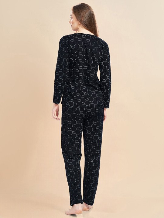 Women Printed Pure Cotton Night suit - Image 5