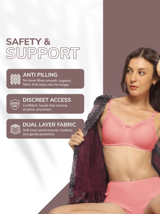 Pack of 3 Cotton Non-Padded Non-Wired Maternity Bra - Image 8