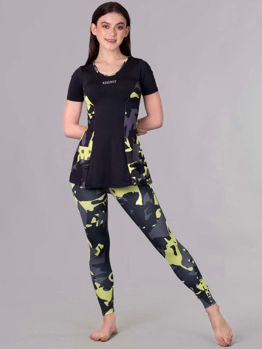 Women's Camouflage Printed 2-Piece Padded Swimset