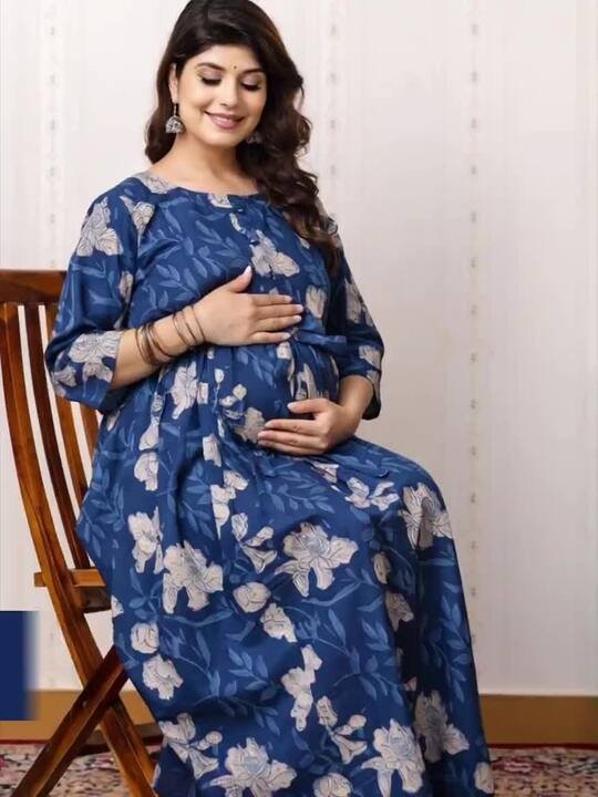Tie and Dye Print Maternity Maxi Dress - Image 3