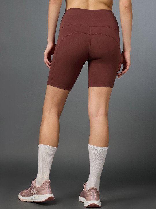 Women's Brown Performance Cycling Comflex Shorts - Image 2