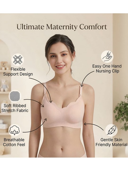 Front Closer Wireless Nursing Maternity Breastfeeding Bra. - Image 5