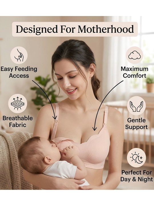 Front Closer Wireless Nursing Maternity Breastfeeding Bra. - Image 6