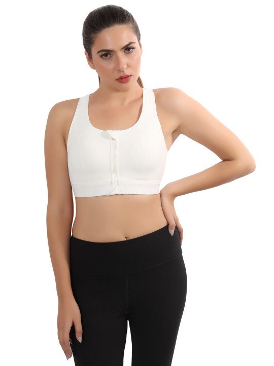 Full Coverage Lightly Padded Sports Bra With Anti Bacterial