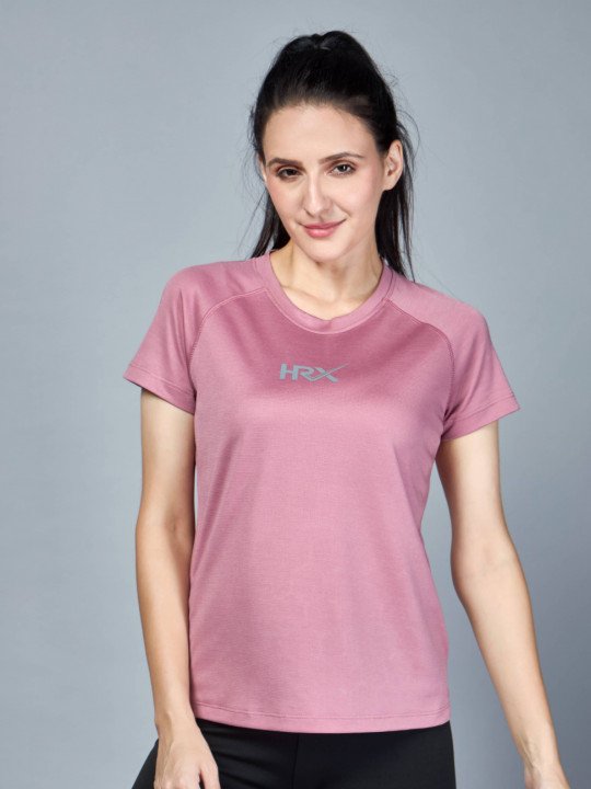 Women Solid Round Neck T-shirt
