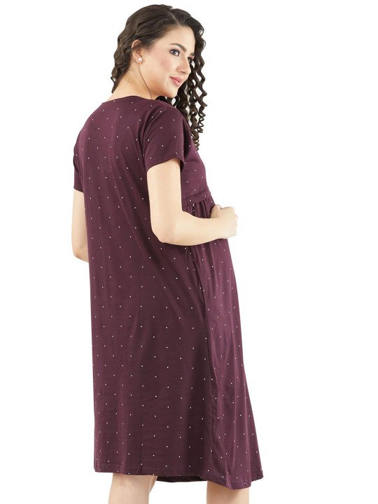 Printed Pure Cotton Maxi Nightdress - Image 4