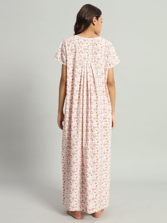 Printed Maternity Maxi Nightdress - Image 7