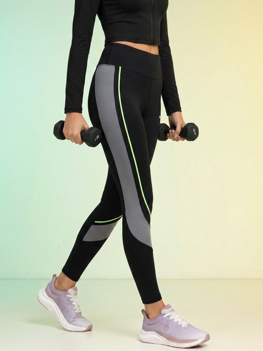 Women Colourblocked Rapid Dry Training Tights