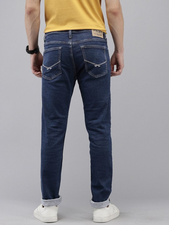 Men Brandon Slim Tapered Fit Light Fade Stretchable Jeans - Image 4