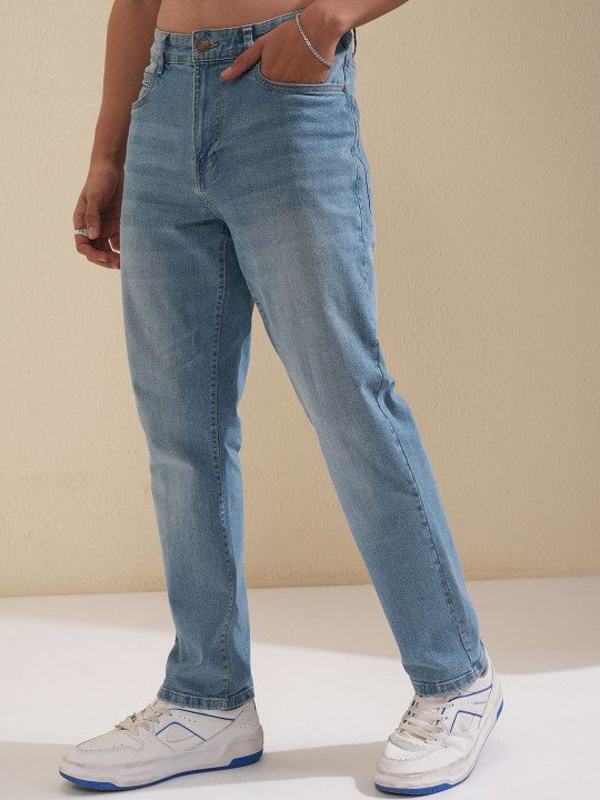 Men Straight Fit Heavy Fade Stretchable Jeans - Image 4