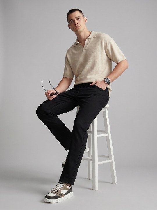 Men Slim Straight Fit Mid-Rise Jeans - Image 3