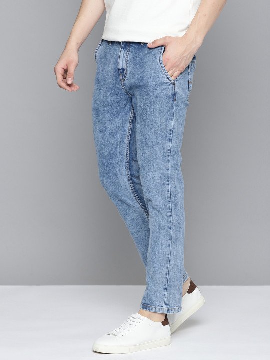 Men Slim Fit Heavy Fade Stretchable Jeans - Image 2