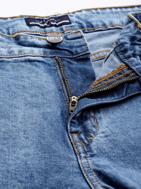 Men Slim Fit Heavy Fade Stretchable Jeans - Image 6