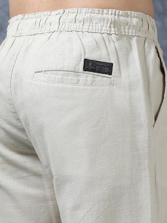 The Lifestyle Co Linen Relaxed-Fit Regular Trousers - Image 7