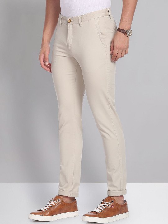 Solid Twill Casual Chinos - Image 4