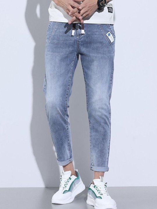 Men Slim Fit Heavy Fade Stretchable Jeans