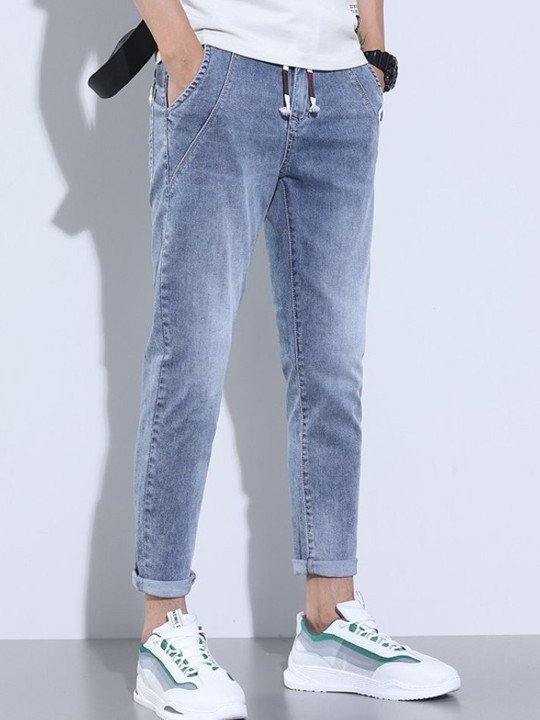 Men Slim Fit Heavy Fade Stretchable Jeans - Image 2