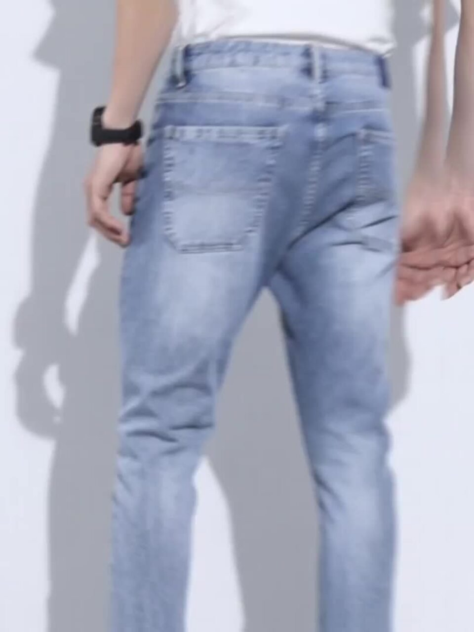 Men Slim Fit Heavy Fade Stretchable Jeans - Image 3